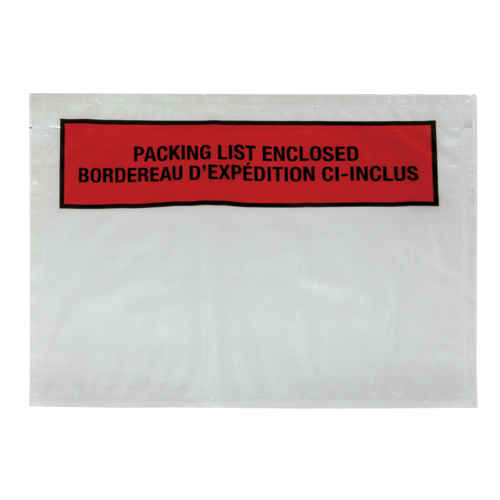 Pochette pour bordereau d'exp&eacute;dition, 7" lo x 5-1/2" la, Style Insertion par l'arri&egrave;re Waymarc Industries Inc
