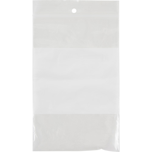 White Block Poly Bags, Reclosable, 6" x 4", 2 mils Waymarc Industries Inc