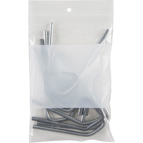 White Block Poly Bags, Reclosable, 6" x 4", 2 mils Waymarc Industries Inc