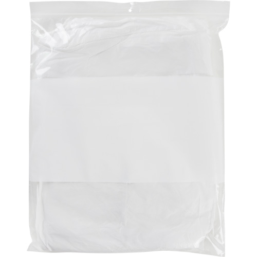 White Block Poly Bags, Reclosable, 15" x 12", 2 mils Waymarc Industries Inc