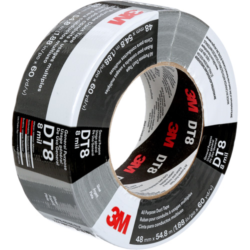 Ruban adh&eacute;sif tout usage DT8, 8 mils, Argent, 48 mm (2") x 55 m (180') Waymarc Industries Inc