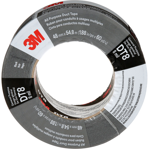 Ruban adh&eacute;sif tout usage DT8, 8 mils, Noir, 48 mm (2") x 55 m (180') Waymarc Industries Inc