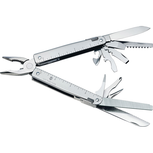 Outil multiple SwissTool avec lame verrouillable, M&eacute;tal, Poign&eacute;e en M&eacute;tal, 155 mm lo, 26 fonctions, 0,7 lb Waymarc Industries Inc