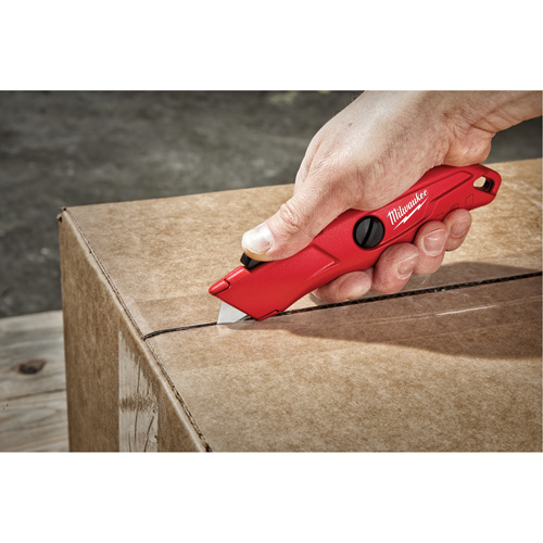 Self-Retracting Knife, 3/4", Steel, Metal Handle Waymarc Industries Inc