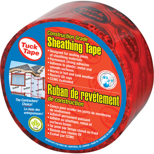 Ruban de rev&ecirc;tement pour entrepreneurs, 60 mm (2-3/8") x 0,0 m (0,0'), Rouge Waymarc Industries Inc