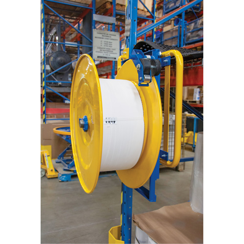 Distributeur de feuillards, Feuillard Polyester/Acier/Polypropyl&egrave;ne, Dia de noyau 16"/8", largeur de rouleau 3"/8"/6" Waymarc Industries Inc