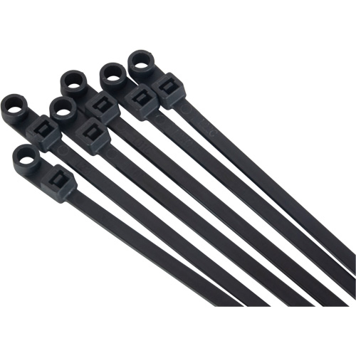 Screw-In Cable Tie, 8" Long, 50 lbs. Tensile Strength, Black Waymarc Industries Inc