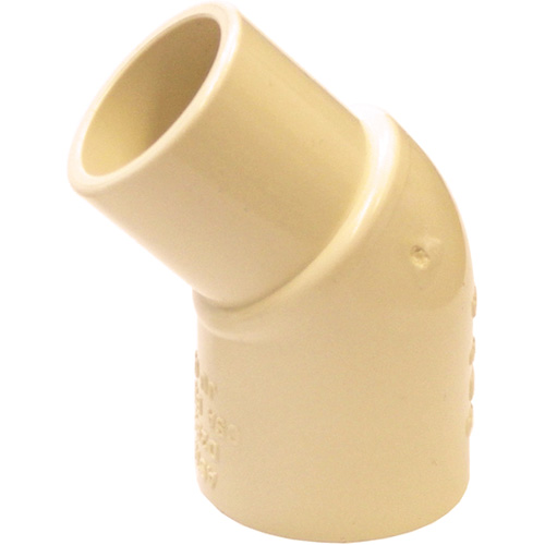 Raccord coude 45° m&acirc;le et femelle Flowguard Gold, Chantepleure x noeud, PVC-C, 1/2" Waymarc Industries Inc