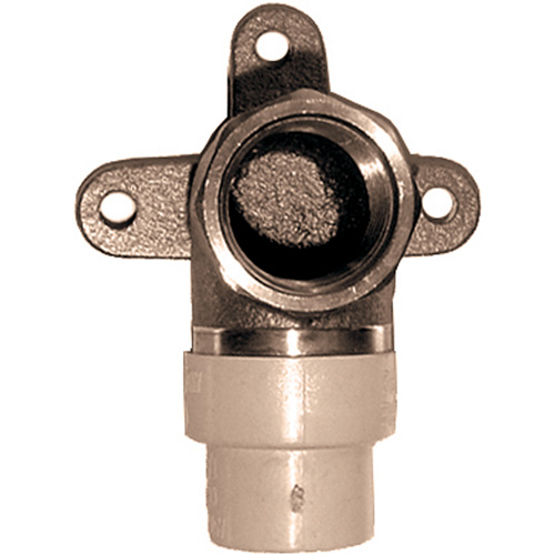 Coude applique 90° monobloc, Noeud x FPT, Laiton/PVC-C, 3/4" Waymarc Industries Inc
