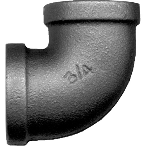 90° Female Pipe Elbow, FPT, Black Iron, 1-1/2" Waymarc Industries Inc