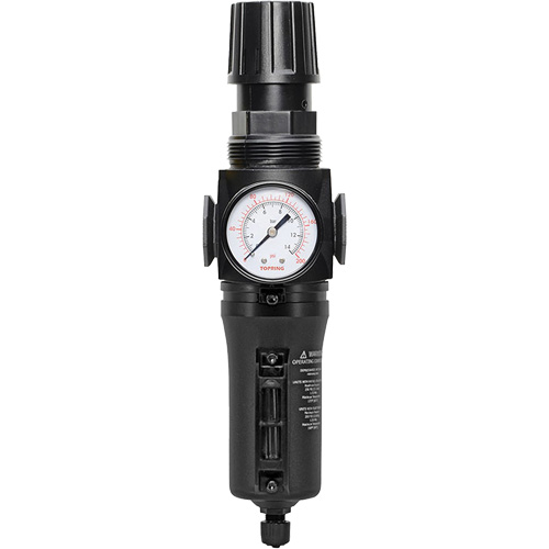 Filtre/r&eacute;gulateur drain manuel avec bol en m&eacute;tal Modulair 300, 1/4" NPT, 250 PSI, Capacit&eacute; de 5,1 oz liq. Waymarc Industries Inc