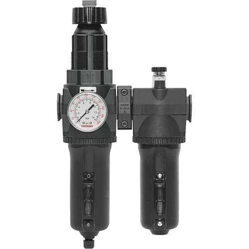 Manual Drain Filter, Regulator & Lubricator with Metal Bowl & Gauge Modulair 400, 1/2" NPT Waymarc Industries Inc