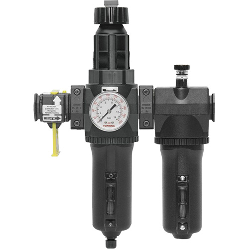 Automatic Drain Filter, Regulator & Lubricator with Metal Bowl & Gauge Modulair 400, 3/4" NPT Waymarc Industries Inc