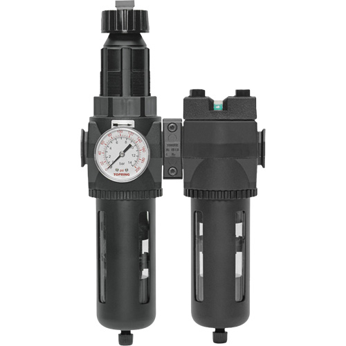 Filtre/d&eacute;tendeur & filtre coalescent Modulair 400 avec bol standard & drain manuel, 3/4" NPTF, 150 psi, Capacit&eacute; de 9,13 oz liq. Waymarc Industries Inc