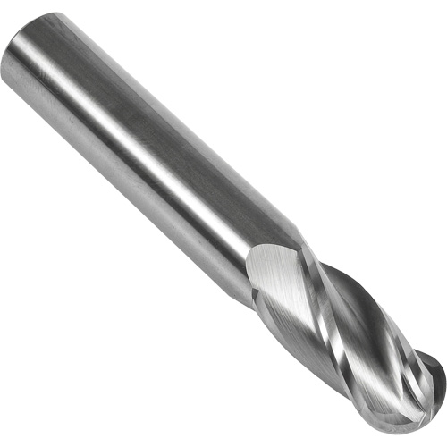 S238 30° Ball Nose End Mill, 1/16" Dia., 1-1/2" L, 4 Flutes, 1/8" Shank, Carbide Waymarc Industries Inc