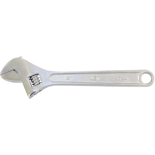 AW-10 Adjustable Wrench, 10" L, 1-1/4" Max Width, Chrome Waymarc Industries Inc
