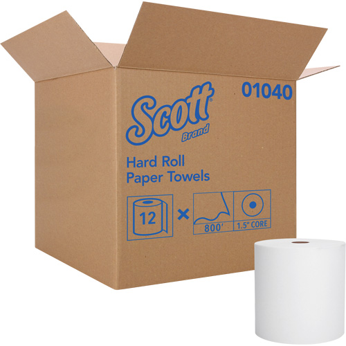 Serviettes en rouleaux durs Essential de Scott, 1 pli, Standard, 800' lo Waymarc Industries Inc