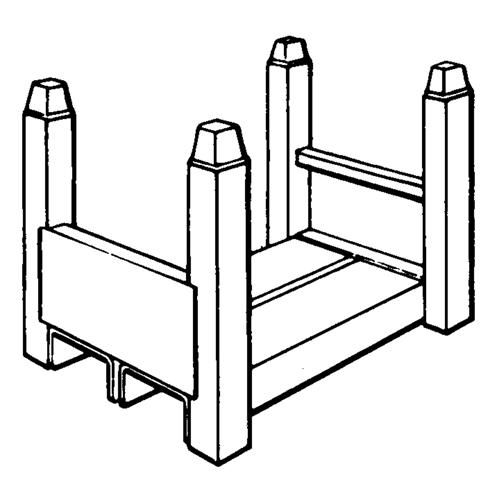 Portable Stacking Racks, 12" W x 16" D, 2500 lbs. Capacity Waymarc Industries Inc