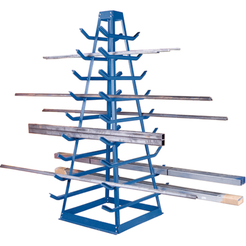 Bar Storage Racks - Horizontal Bar Racks, Horizontal, 9 Levels, 18" W x 40" D x 84" H, 1800 lbs. Cap. Waymarc Industries Inc