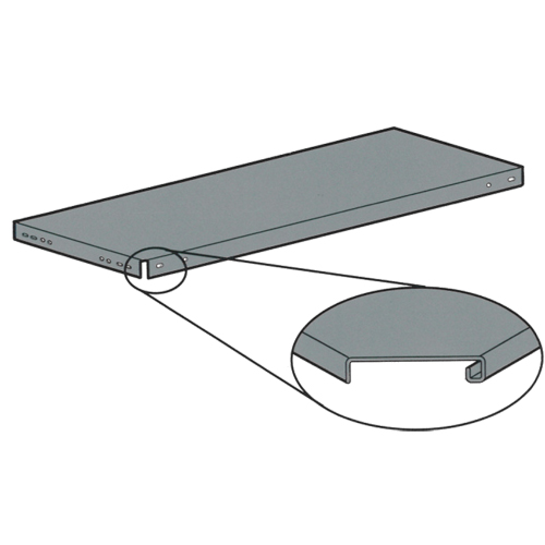&eacute;tag&egrave;res &agrave; corni&egrave;res perfor&eacute;es - Tablettes, Acier galvanis&eacute;, 36" la x 12" p Waymarc Industries Inc