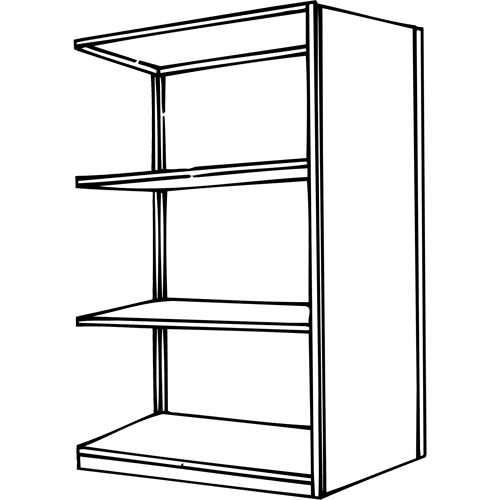 Interlok Shelving Unit, Steel, Boltless, 800 lbs. Capacity, 36" W x 76" H x 24" D Waymarc Industries Inc
