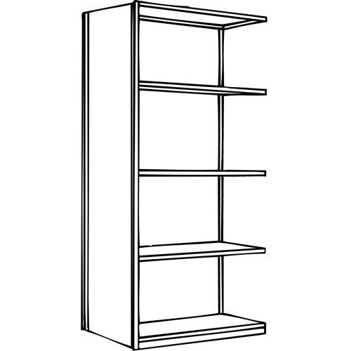 Interlok Shelving Unit, Steel, Boltless, 800 lbs. Capacity, 36" W x 100" H x 24" D Waymarc Industries Inc