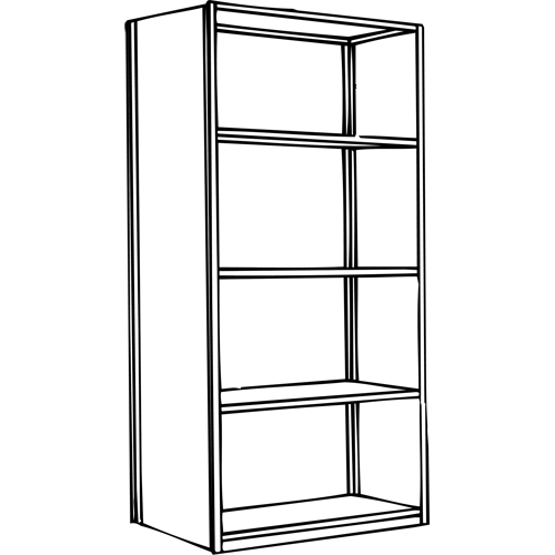 Interlok Shelving Unit, Steel, Boltless, 800 lbs. Capacity, 36" W x 100" H x 24" D Waymarc Industries Inc