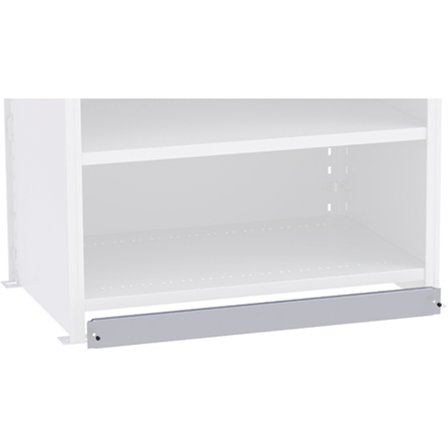 Plaque de base/façade pour rangement de bacs sur rayonnage enclenchable Interlok Waymarc Industries Inc