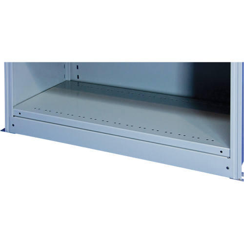 Plaque de base/façade pour rangement de bacs sur rayonnage enclenchable Interlok Waymarc Industries Inc