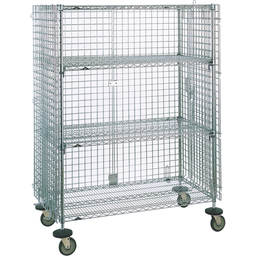 Chariots de s&eacute;curit&eacute;, Chrom&eacute;, 21-1/2" x 68-1/2 x 50-1/2", Capacit&eacute; 500 lb Waymarc Industries Inc