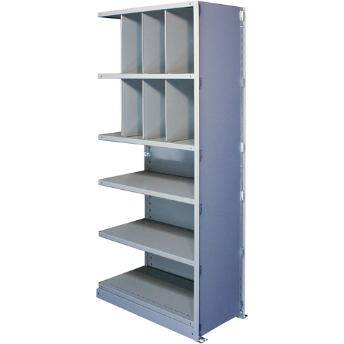 Interlok Shelving Unit, Steel, Boltless, 550 lbs. Capacity, 48" W x 88" H x 12" D Waymarc Industries Inc