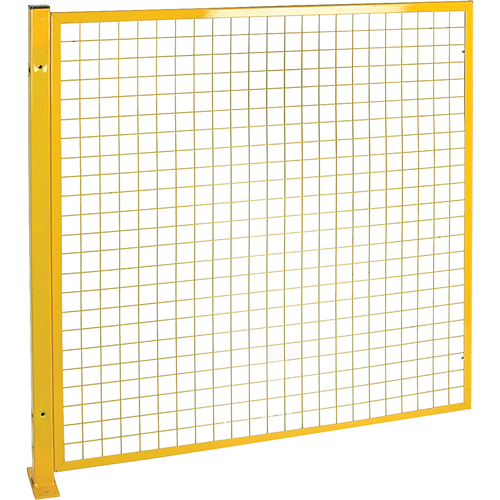 Mesh Style Perimeter Guard, 4' H x 4' W, Yellow Waymarc Industries Inc