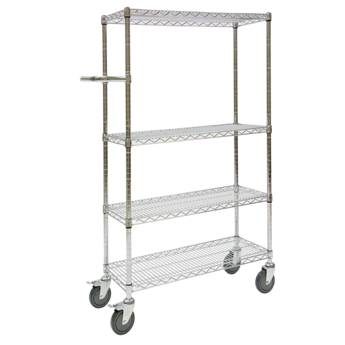 Chariots &agrave; pousser, Chrom&eacute;, 30" x 60" x 14", Capacit&eacute; 800 lb Waymarc Industries Inc