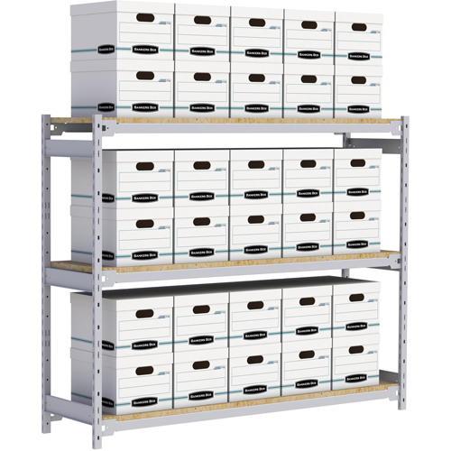 &eacute;tag&egrave;re-classeur de grande largeur, Acier, 3 Tablettes, 72" la x 18" p x 60" h Waymarc Industries Inc