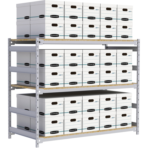 &eacute;tag&egrave;re-classeur de grande largeur, Acier, 3 Tablettes, 72" la x 32" p x 60" h Waymarc Industries Inc