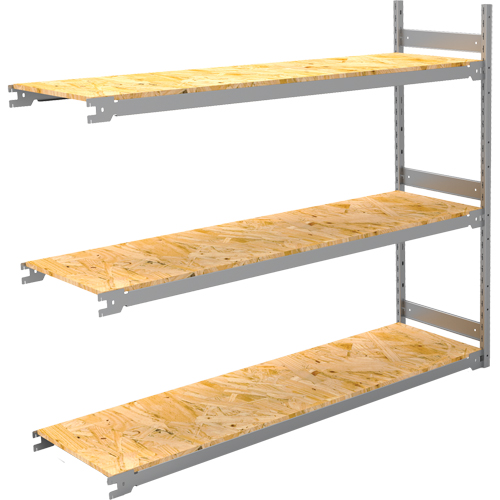 Wide Span Record Storage Shelving, Steel, 3 Shelves, 72" W x 18" D x 60" H, Add-On Kit Waymarc Industries Inc