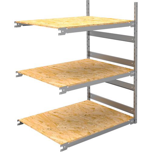 Wide Span Record Storage Shelving, Steel, 3 Shelves, 42" W x 32" D x 60" H, Add-On Kit Waymarc Industries Inc