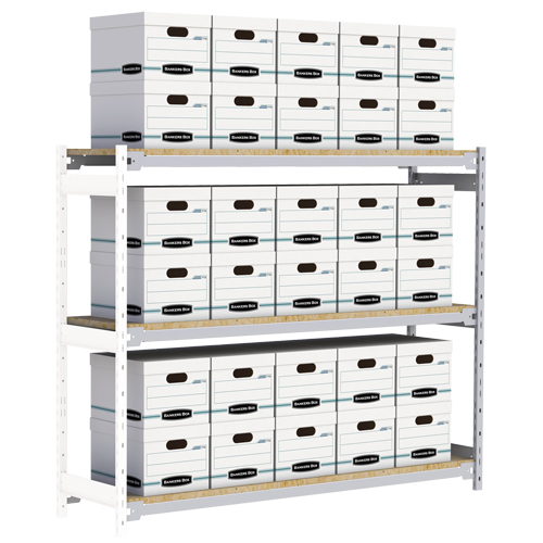 &eacute;tag&egrave;re-classeur de grande largeur, Acier, 3 Tablettes, 72" la x 18" p x 60" h, Ensemble Ajout Waymarc Industries Inc