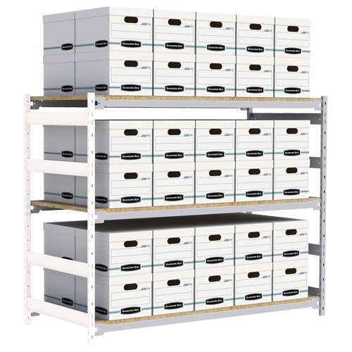 &eacute;tag&egrave;re-classeur de grande largeur, Acier, 3 Tablettes, 72" la x 32" p x 60" h, Ensemble Ajout Waymarc Industries Inc