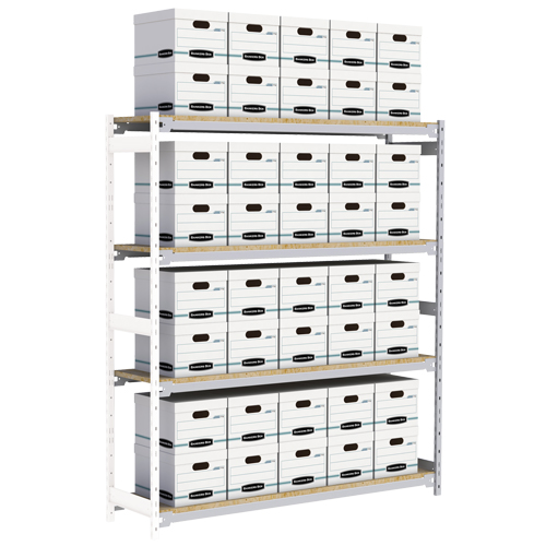&eacute;tag&egrave;re-classeur de grande largeur, Acier, 4 Tablettes, 72" la x 18" p x 84" h, Ensemble Ajout Waymarc Industries Inc