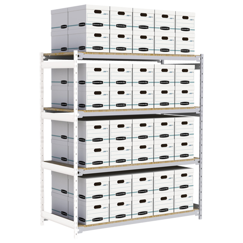 &eacute;tag&egrave;re-classeur de grande largeur, Acier, 4 Tablettes, 72" la x 32" p x 84" h, Ensemble Ajout Waymarc Industries Inc