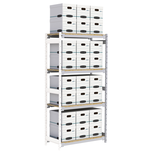 &eacute;tag&egrave;re-classeur de grande largeur, Acier, 4 Tablettes, 42" la x 18" p x 84" h, Ensemble Ajout Waymarc Industries Inc