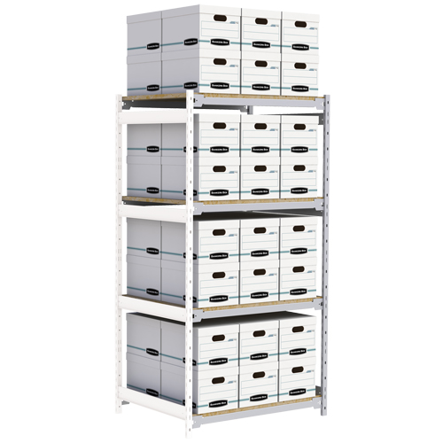 &eacute;tag&egrave;re-classeur de grande largeur, Acier, 4 Tablettes, 42" la x 32" p x 84" h, Ensemble Ajout Waymarc Industries Inc