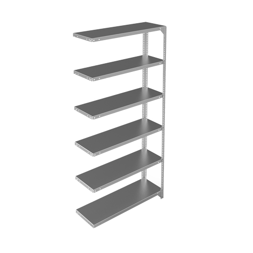 &eacute;l&eacute;ment de rayonnage, Acier galvanis&eacute;, Montant &agrave; fente, Capacit&eacute; 400 lb, 36" la x 72" h x 12" p Waymarc Industries Inc