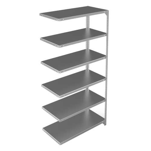 &eacute;l&eacute;ment de rayonnage, Acier galvanis&eacute;, Montant &agrave; fente, Capacit&eacute; 400 lb, 36" la x 72" h x 18" p Waymarc Industries Inc