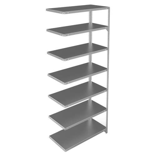 &eacute;l&eacute;ment de rayonnage, Acier galvanis&eacute;, Montant &agrave; fente, Capacit&eacute; 400 lb, 36" la x 84" h x 18" p Waymarc Industries Inc