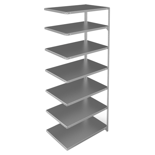 &eacute;l&eacute;ment de rayonnage, Acier galvanis&eacute;, Montant &agrave; fente, Capacit&eacute; 400 lb, 36" la x 84" h x 24" p Waymarc Industries Inc
