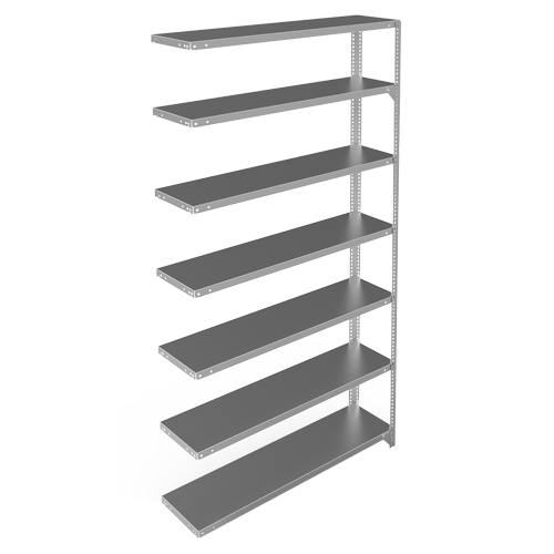 &eacute;l&eacute;ment de rayonnage, Acier galvanis&eacute;, Montant &agrave; fente, Capacit&eacute; 300 lb, 48" la x 84" h x 12" p Waymarc Industries Inc