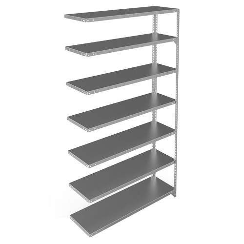 &eacute;l&eacute;ment de rayonnage, Acier galvanis&eacute;, Montant &agrave; fente, Capacit&eacute; 300 lb, 48" la x 84" h x 15" p Waymarc Industries Inc