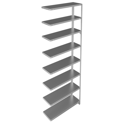 &eacute;l&eacute;ment de rayonnage, Acier galvanis&eacute;, Montant &agrave; fente, Capacit&eacute; 400 lb, 36" la x 96" h x 12" p Waymarc Industries Inc